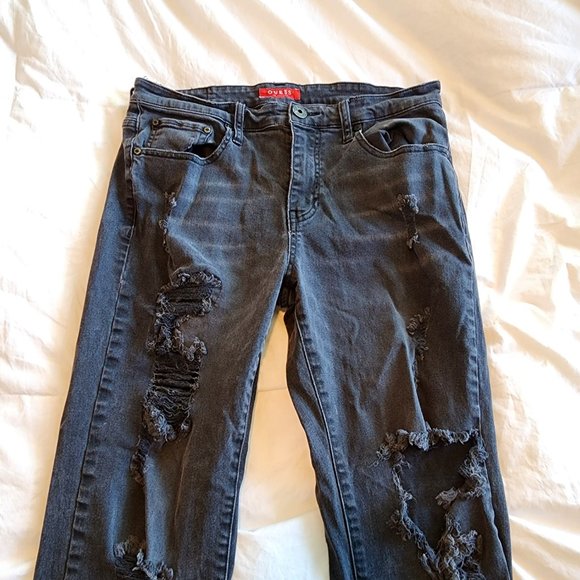 Guess Black Ripped Jeans (Super Stretch) 32/32 - Picture 4 of 4